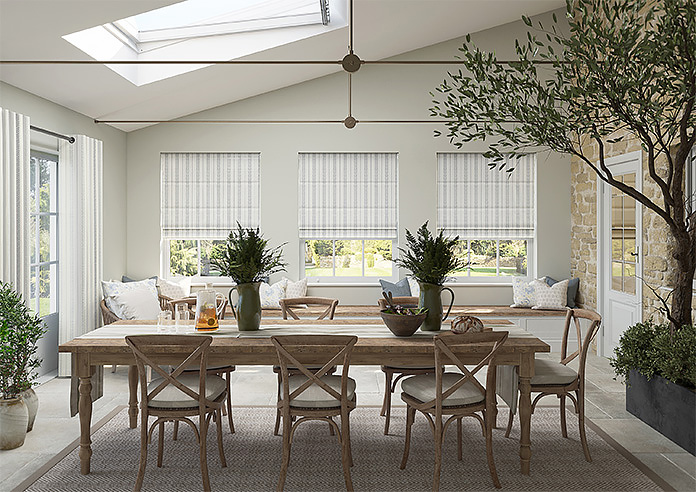 Laurel Stripe, Horizon - Motorised Roman Blind - Image 8